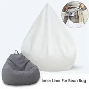 New Inner Liner For Bean Bag Chair Coer Large Easy Cleaning Sofa Seat coolwhite 100x120cm