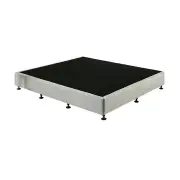 Palermo King Single Ensemble Bed Base Platinum Light Grey Linen Fabric