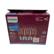 Philips 40W Equivalent Daylight B11 Medium Clear LED Decorative Light Bulb