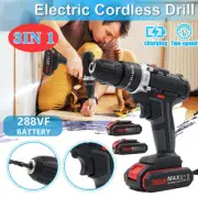 36V Cordless Combi Drill Set Impact Driver Electric Screwdriver Drilling Machine
