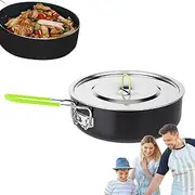 Camping Cooking Pot | Non-Stick Camp Pot,Camp Pot, Camping Pan, Picnic Pot with Folding Handle, Multipurpose Pot for Backpacking, Outdoor Cooking, Fishing, Hiking