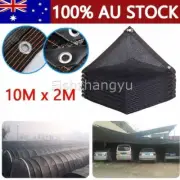 10m X 2m 90% UV Sun Shade Cloth Shadecloth Sail Roll Mesh Outdoor Black