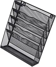 HONMEET Wall File Organizer for Office Horizontal Metal File Holder Document Storage Home Office Organization
