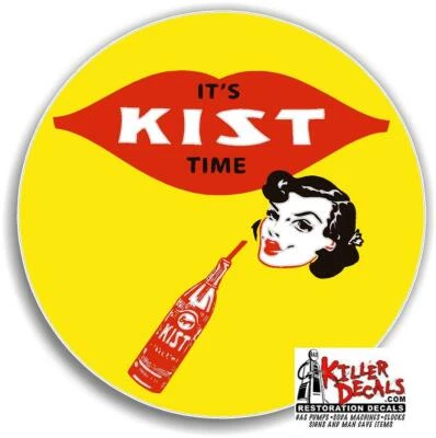 (KIST-101) 3" KIST COOLER POP soda coca cola machine decal STICKER