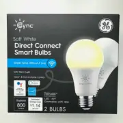 C by GE Cync A19 Smart LED Light Bulbs (2 Pack) - Soft White