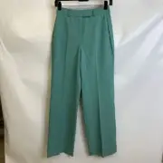 WHITE HOUSE BLACK MARKET Luna Wide Leg Trousers Women's Size 00R Agave