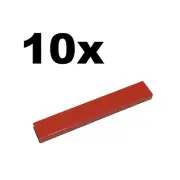 NEW LEGO - TILES - 1 x 6 - Red Tile x 10 - smooth flat tile 1x6