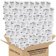Pepper Packets 3000 Total - Ground Black Pepper Individually wrapped -