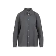 [Marni] Marni-Graphite Grey Virgin Wool Shirt-Donna 38 IT