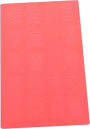 1pc Silicone Nail Stamping Plate DIY Nail Template Prop Manicure Supply (red)