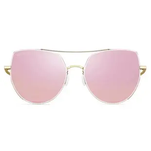【MOLSION】陌森 太陽眼鏡 MS8020 B61 貓眼造型款 橢圓框墨鏡 粉色鏡片/金框 56mm