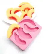 Realistic Peach slices wax melts mold chocolate cake Soap | Candle NC068