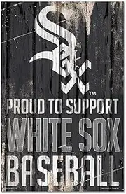 MLB Chicago White Sox SignWood Proud to Support Design, Team Color, 11x17