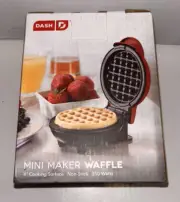 Dash Mini Waffle Maker - Red (NIB)