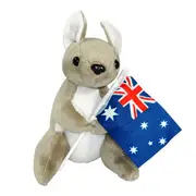 Jumbuck 16cm Kangaroo Plush - Flag