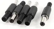 uxcell 5.5x2.1mm DC Male Connector Jack Solderless Adapter DIY DC Barrel Connectors Replacement 5pcs