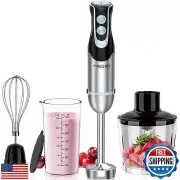 FRESKO Immersion Blender Handheld, 4-in-1 Stainless Steel Hand Stick Blender