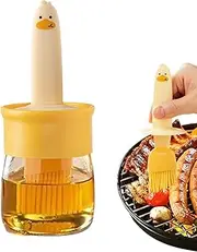 Silicone Basting Brush | 200 Ml Cute Duck Oil Brush Oil Dispenser | Portable Kitchen Oil Holder, Basting Brush For Grilling, Baking, Cooking, Meat