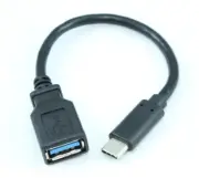 6inch OTG USB 3.1 Gen1 Type-C Male to Type A 5Gbps Female Black