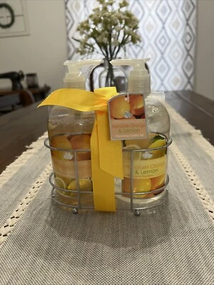 Good Essence Mandarin Orange&Lemon Hand Soap & Lotion - 16 oz. ea. New Caddy Set