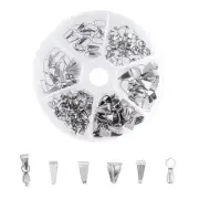 UNICRAFTALE 120pcs 6 Sizes 304 Stainless Steel Pendant Pinch Bails Ice Pick P...