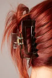 Green Large Rectangle Claw Clip