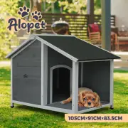 Alopet Dog Kennel Kennels House Outdoor Pet Wooden Large Cage Cabin Box Awning