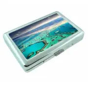 Great Barrier Reef D1 Silver Metal Cigarette Case RFID Protection Wallet