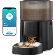 Automatic Cat Feeder WiFi with App Control, Voice Recorder, 4L Dry Pet Food D...