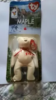 RARE Mcdonalds TY Beanie Baby "Maple The Bear" With 2 TAG ERRORS 1993 & Oakbrook