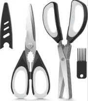 2-PACK Stainless Steel Kitchen Shears Heavy Duty Scissors For Meat & Herbs #760