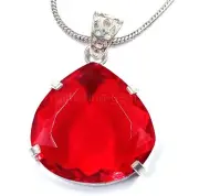 55.70 Ct Natural Red Ruby Pear Cut Pendant IGL Certified Loose Gemstone 5MSU
