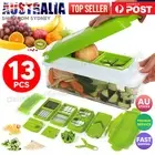 13IN1 Food Slicer Dicer Nicer Container Chopper Peeler Vegetable Fruit Cutter OZ
