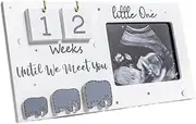 1 PCS Baby First Scan Photo Frames Pregnancy Announcement Gifts Picture Pregnant White Baby Sonogram Picture Frame Countdown Weeks