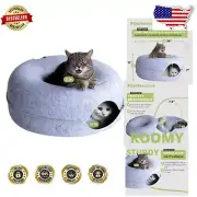 Multi-Pet Cat Cave & Interactive Tunnel Bed for Indoor Play & Relaxation