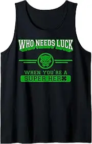 [Marvel] Black Panther Who Needs Luck St. Patrick's Day Tank Top