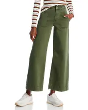 Frame Double Waistband Wide Leg Jeans in Washed Surplus
