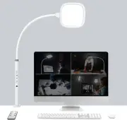 Hapfish LED Desk Lamps for Home Office, Clamp Video Conference White