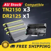 3x Toner TN-2150 + 1x Drum DR-2125 for Brother MFC-7340 MFC-7840W HL-2140 HL2170