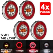 4x 12W LED Tail Lights Trailer Ute Caravan Truck Stop Indicator rear LAMP 12-24V