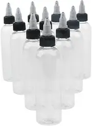Dolity 10 Pcs Plastic Empty Squeeze Bottles With Twist Cap Tip Applicator for Liquid, Painting, Glue Bottle 120ml