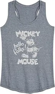 [Disney] Mickey & Friends - Mickey Mouse Hello Folks - Women's Racerback Tank Top