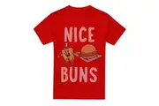 SpongeBob SquarePants Unisex Adult Nice Buns T-Shirt (Red) - UTTV15211