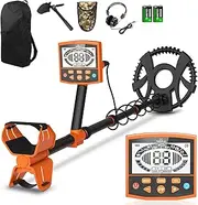 [Tooomplus] Metal Detector for Adults Waterproof, High Accuracy Gold Detector with LCD Display, Professional DSP Chip for Beach/Gold Hunting, 5 Modes Metal Detectors, Lightweight Design with Carry Bag