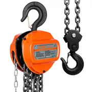 VEVOR Manual Chain Hoist, 3 Ton 6600 lbs Capacity 10 FT Come Along, G80 Galvanized Carbon Steel with Double-Pawl Brake, Auto Chain Leading & 360 Rota