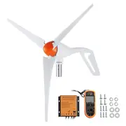 500W Wind Turbine Generator, 12V Wind Turbine Kit, 3-Blade Wind Power Generator with Anemometer, MPPT Controller & Adjustable Windward Direction, Suitable for Home, Farm, RVs,