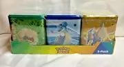 Costco Pokemon Stacking 3 Tins Evolving Skies, Fusion Strike Brilliant Stars New