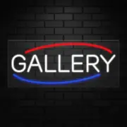 Gallery Sign for Business Displays | LED Flex Neon | 32"W x 13"H x 1"D