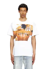 [Diesel] Diesel - T-shirt with graphic print - T-Shirts - Unisex - White XL White
