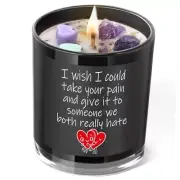 Get Well Candle with Healing Crystals - Get Well Gifts for Women After